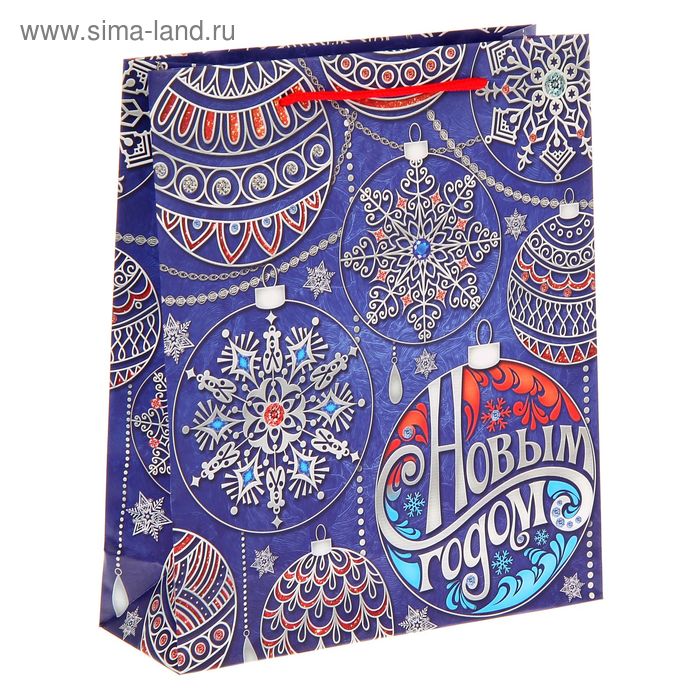 Пакет ламинированный вертикальный «Узорные шарики», 23 × 27 × 8 см - Фото 1