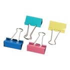 Набор зажимов для бумаг, цветные, 41 мм, 24 штук, 4 цвета, в пластиковой тубе - Фото 3