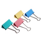 Набор зажимов для бумаг, цветные, 41 мм, 24 штук, 4 цвета, в пластиковой тубе - Фото 4