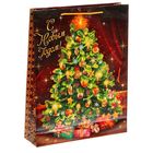 Пакет ламинированный вертикальный «Новогодняя Ёлочка», 31 × 40 × 9 см - Фото 3