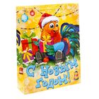 Пакет ламинированный вертикальный «Петушок с подарками», 31 × 40 × 9см - Фото 1