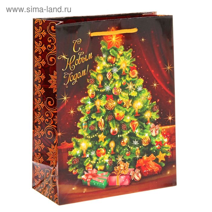 Пакет ламинированный вертикальный «Новогодняя Ёлочка», 18 × 23 × 8 см - Фото 1