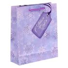 Пакет ламинированный вертикальный «Снежинки», 23 × 27 × 8 см - Фото 3