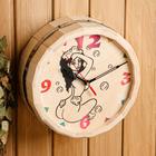 Часы банные бочонок "Девушка" - фото 17348187