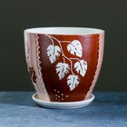 Горшок цветочный "Акварель" (кофе) №4 высокий овал 2,6л - Фото 1