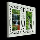 Фоторамка пластик на 2 фото 10х15 см "Ажурная любовь" белая 33,5х22 см - Фото 2