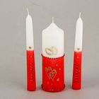 Набор свечей "Свадебный" №1 Красный, ручная работа - Фото 3