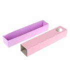 Коробка для сладостей, пенал, 30 х 6 х 5 см, нежно-розовый/ирис - Фото 4