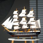 Корабль сувенирный большой «Орел», борт синий с белой полосой, 75х65х15 см - фото 4326307