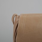 Сумка женская на молнии, 1 отдел, 2 наружных кармана, длинный ремень, бежевая - Фото 4