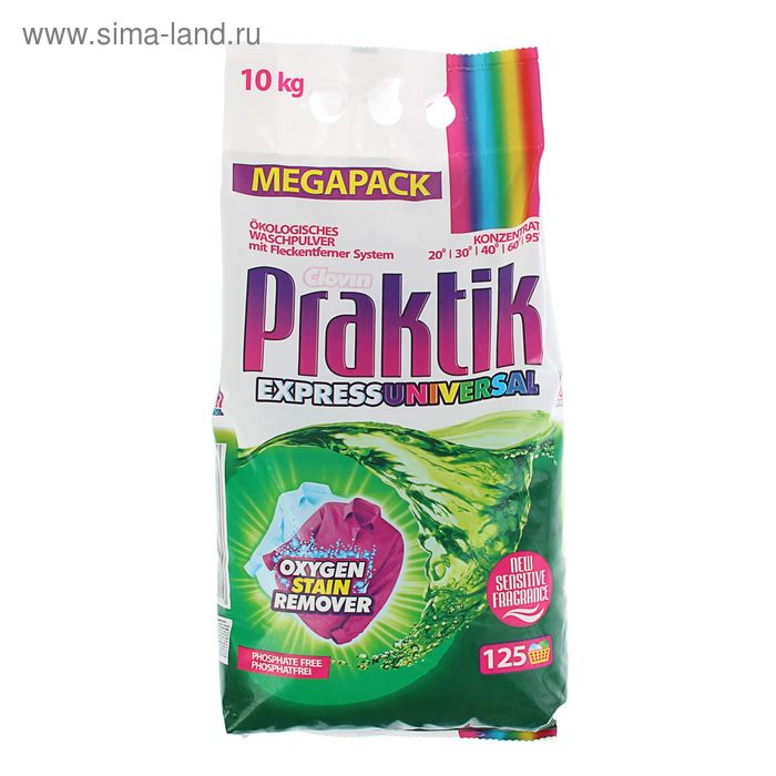 Стиральный порошок Praktik (green bag) универсальный, 10 кг - Фото 1