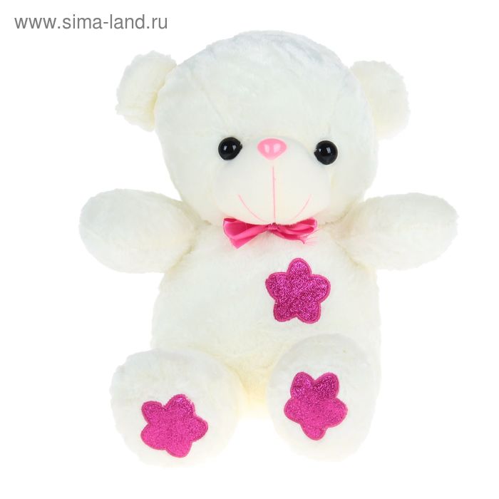 Мягкая игрушка "Медведь" со звездой на груди и лапках, цвета МИКС - Фото 1
