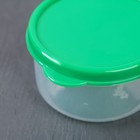 Контейнер круглый Доляна, пищевой, 150 мл, цвет зелёный - Фото 2