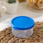 Контейнер для хранения еды Доляна, пищевой, 150 мл, прозрачный, крышка синяя - Фото 5