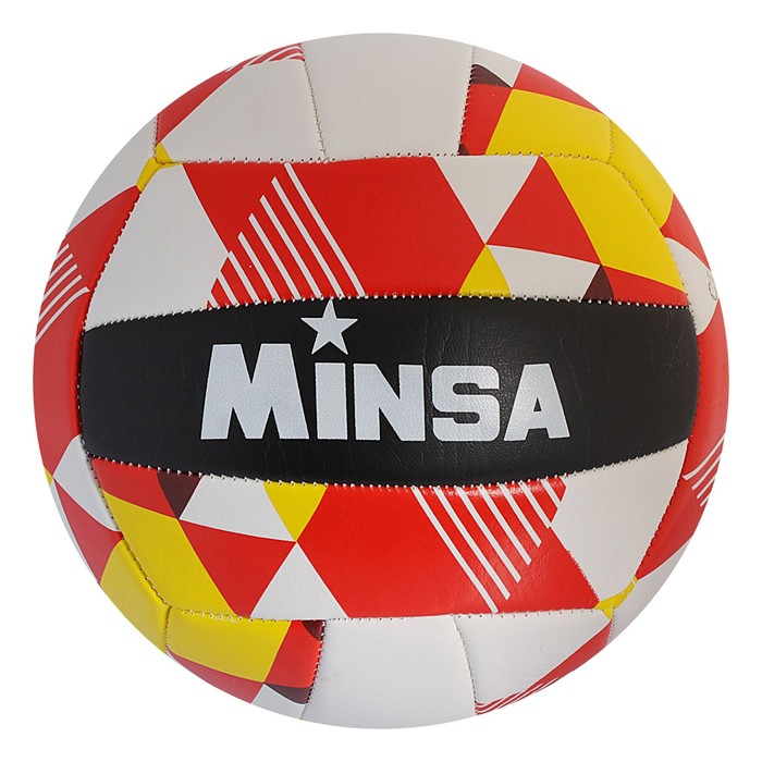 Мяч волейбольный Minsa V10, ПВХ, машинная сшивка, 18 панелей, размер 5 - Фото 1