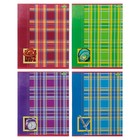 Тетрадь 18 листов клетка «Шотландка», картонная обложка, МИКС - Фото 1