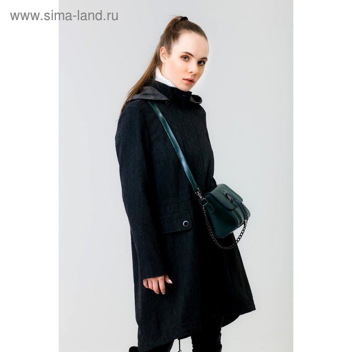 Куртка женская, цвет тёмно-серый меланж, размер 50, рост 170 см (арт. Y8001-0196 С+) - Фото 1
