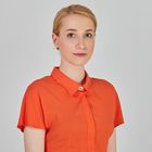 Рубашка женская, цвет морковный, размер 44 - Фото 3