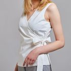 Блуза женская, цвет молочный, размер 52, рост 170 см (арт. Y6614-0099 С+) - Фото 2