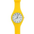 Часы наручные женские силиконовый ремешок и корпус желтого цвета, Geneva - Фото 2