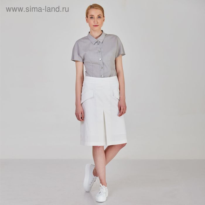 Блуза женская Y1213-0063new, цвет серый, размер44/170 - Фото 1