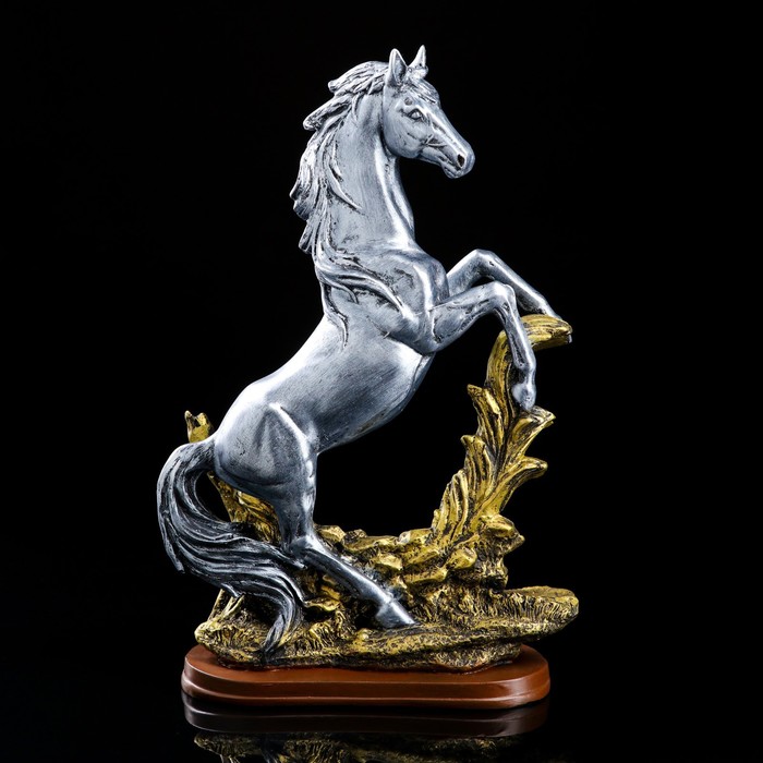 Статуэтка "Лошадь", серебристая, 49 см - Фото 1