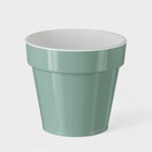 Кашпо для цветов со вставкой «Порто», 1 л, цвет нефрит - Фото 1