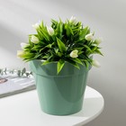 Кашпо для цветов со вставкой «Порто», 2.4 л, цвет нефритовый - Фото 1