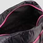 Сумка спортивная на молнии, наружный карман, цвет чёрный/розовый - Фото 3