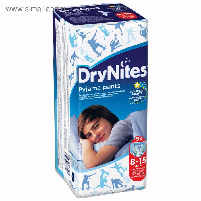 Трусики для мальчиков Huggies Dry Nites, (8-15 лет), 9 шт. - Фото 1