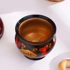 Солонка с крышкой «Ягодка», 7×6 см, хохлома, дерево - Фото 3