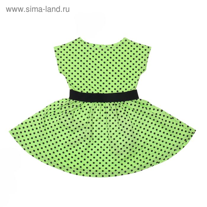 Платье "Летний блюз", рост 116 см (60), цвет салатовый, принт горошек (арт. ДПК932001н) - Фото 1