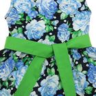 Платье "Летний блюз", рост 122 см (62), цвет светло-зелёный, принт голубые пионы (арт. ДПБ931001н) - Фото 4