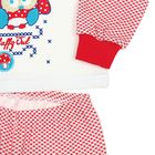 Пижама для девочки "В клетку", рост 110 см (56), цвет белый/красный, принт клетка УНЖ501067н   14197 - Фото 3