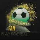 Толстовка для мальчика «Футбол», рост 146 см (76), цвет чёрный/зелёный, принт футбол - Фото 6