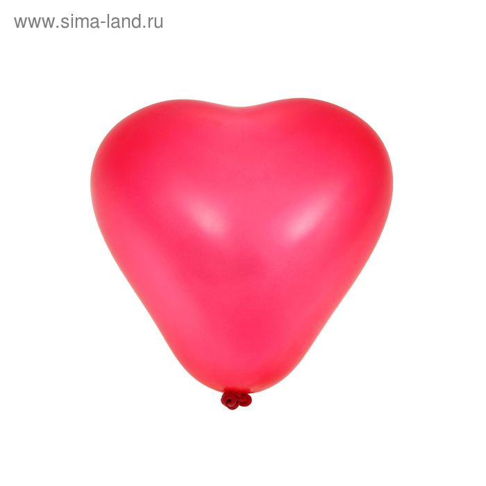 Шар латексный 5" "Сердце", металл, набор 100 шт., цвет красный - Фото 1