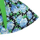 Платье "Летний блюз", рост 98 см (52), цвет светло-зелёный, принт голубые пионы (арт. ДПБ931001н) - Фото 3