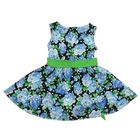 Платье "Летний блюз", рост 104 см (54), цвет светло-зелёный, принт голубые пионы (арт. ДПБ931001н) - Фото 5