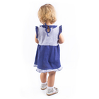 Платье "Платья для малышек", рост 92 см (54), цвет белый/синий, принт горошек ДПК212001н - Фото 2