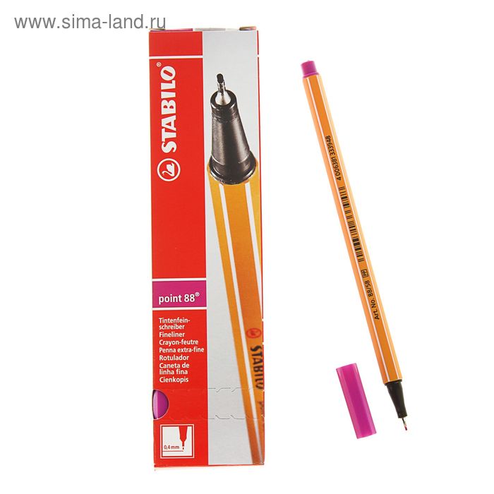Ручка капиллярная Stabilo point 88 0.4 мм, ченила сиреневые, 88/58 - Фото 1