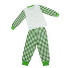 Пижама для мальчика "Малышам", рост 116 см (60), цвет белый/салатовый, принт клетка УНЖ501067н   141 - Фото 6