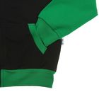 Толстовка для мальчика «Футбол», рост 140 см (72), цвет чёрный/зелёный, принт футбол - Фото 3