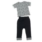 Комплект для мальчика (футболка и брюки), рост 104 см (60), цвет серый/синий/тёмно-синий - Фото 7