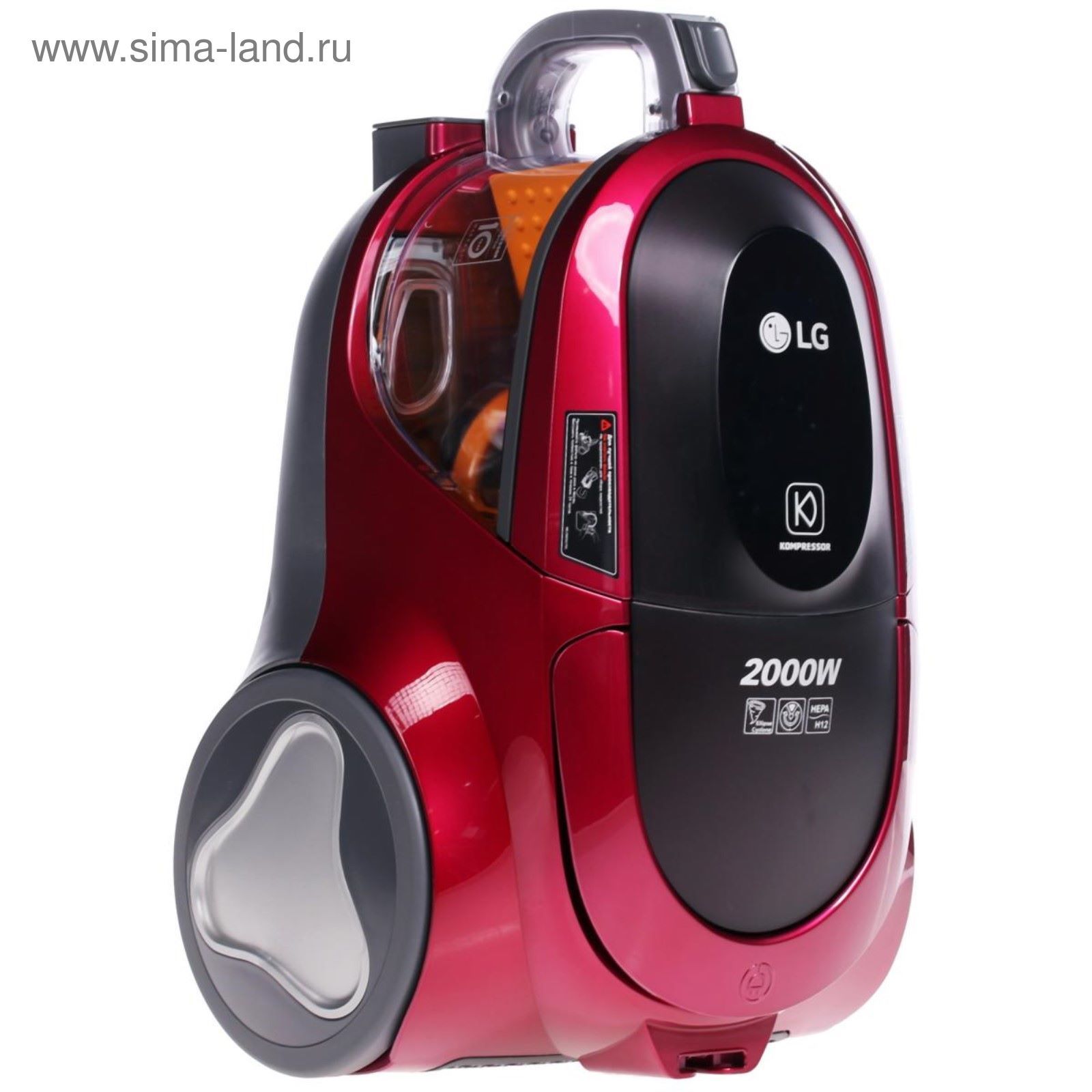 Пылесос LG VK76W01H, 2000 Вт, 1.5 л, красный (1422760) - Купить по цене ...