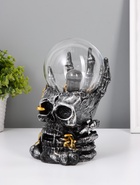 Плазменный шар полистоун «Череп с цепью» 19×11×10 см RISALUX - Фото 2