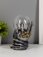 Плазменный шар полистоун «Череп с цепью» 19×11×10 см RISALUX - Фото 11