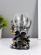 Плазменный шар полистоун «Череп с цепью» 19×11×10 см RISALUX - Фото 5