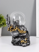 Плазменный шар полистоун «Череп с цепью» 19×11×10 см RISALUX - Фото 6