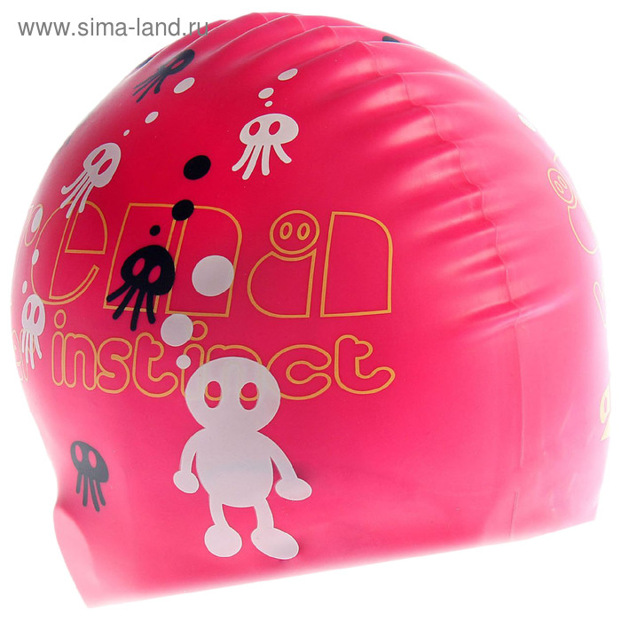 Шапочка для плавания детская ARENA Kun Cap Jr, безразмерная, цвет ярко-розовый с рисунком - Фото 1
