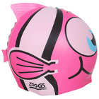 Шапочка для плавания детская ZOGGS Silicone Character Cap, безразмерная, цвет розово-белый - Фото 2